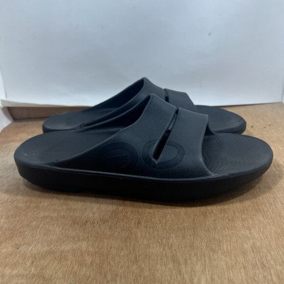 OOFOS OOriginal Recovery Slides Men Size 11 Black Sandals Slip On - Picture 1 of 7